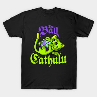 Cute Kawaii Ball of Cathulhu Eating the World Cat Cthulhu T-Shirt